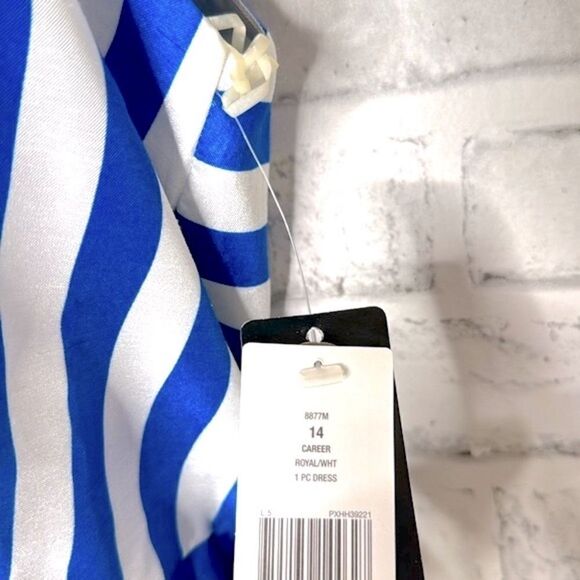 NWT Kim Rogers Career Striped Fit & Flare Swing Dress Size 14 - Picture 4 of 7